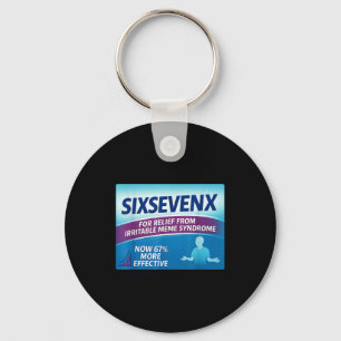 Sixsevenx Relief From Meme Numbers Parody Teacher  Key Ring