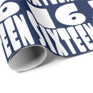 Sixteen in BIG Lettering Wrapping Paper