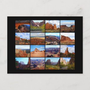 Sixteen Utah Landscape Icons Postcard