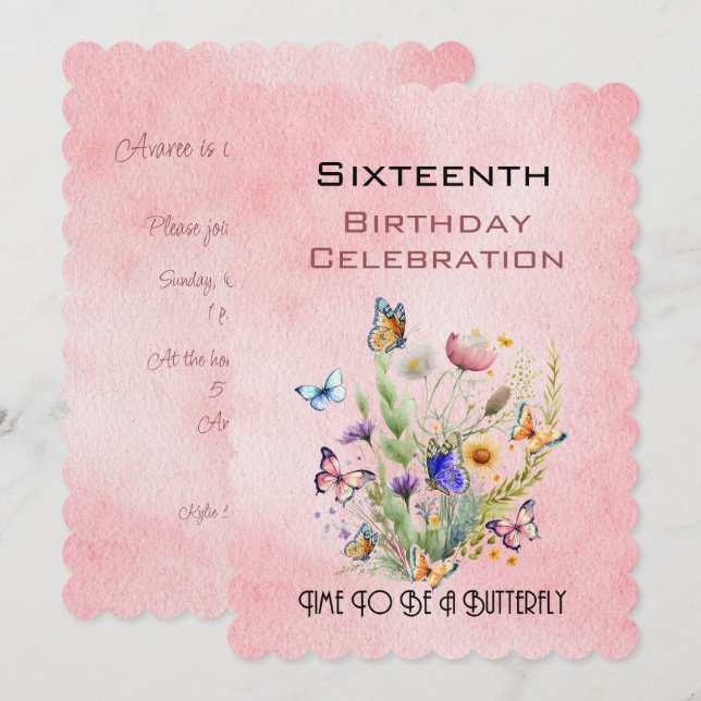 Sixteenth Birthday Celebration (Front/Back)