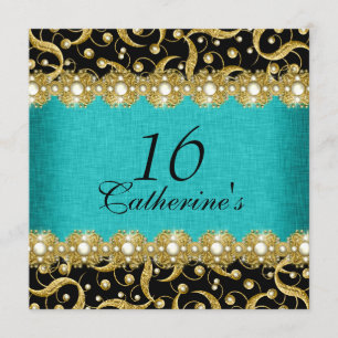 sixteenth birthday elegant any age celebration invitation