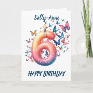 SIXTH BIRTHDAY BALLOONS HAPPY BIRTHDAY CARD