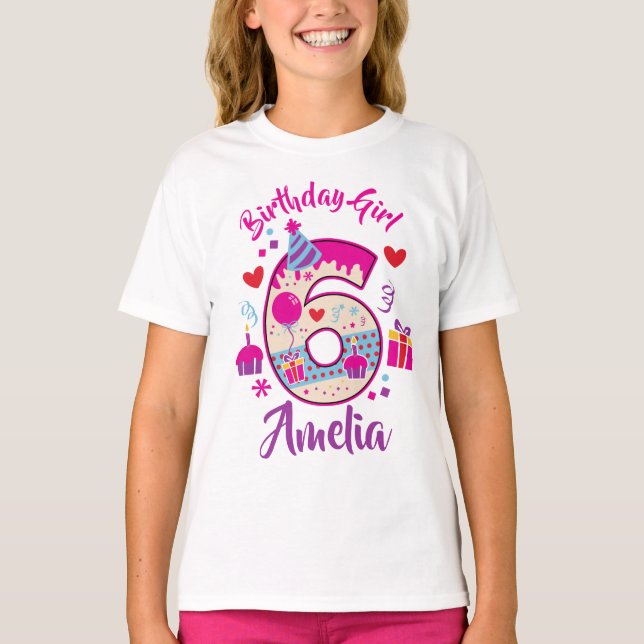 Sixth Birthday Sweet 6th T-Shirt (Front)
