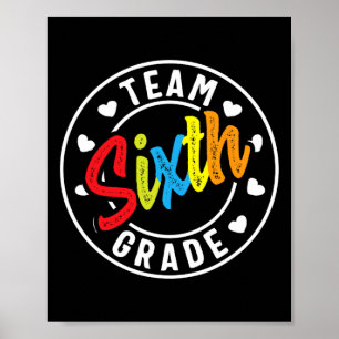 Sixth Grade Back To School Boys Girls Teacher Poster