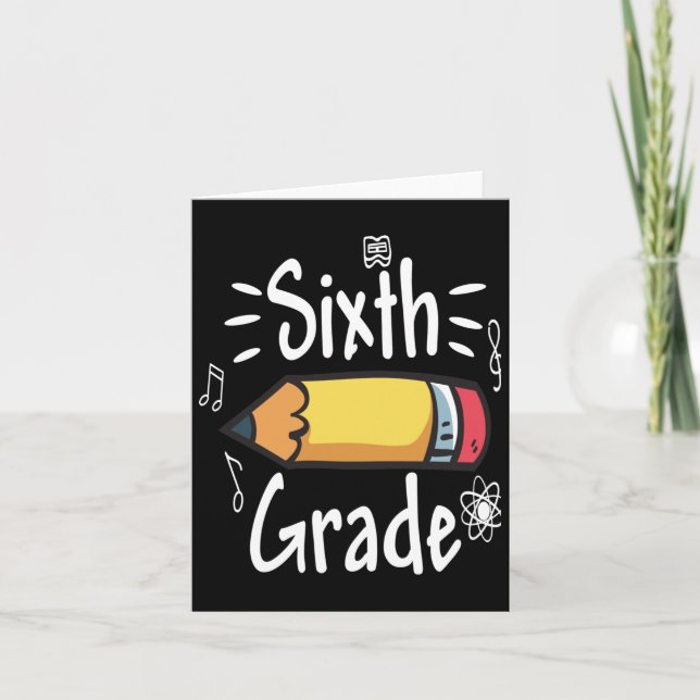 Sixth Grade  Card (Front)