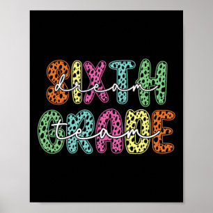 Sixth Grade Dalmatian Dots 6th Dream Team Back To Poster