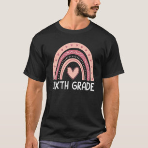 Sixth Grade Rainbow Team Hello 6th Grade Rocks Squ T-Shirt