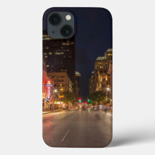 Sixth Street At Dusk In Downtown Austin, Texas iPhone 13 Case