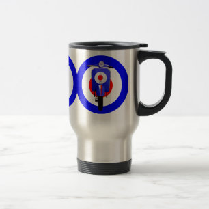 Sixties Look Scooter on Mod Target Travel Mug
