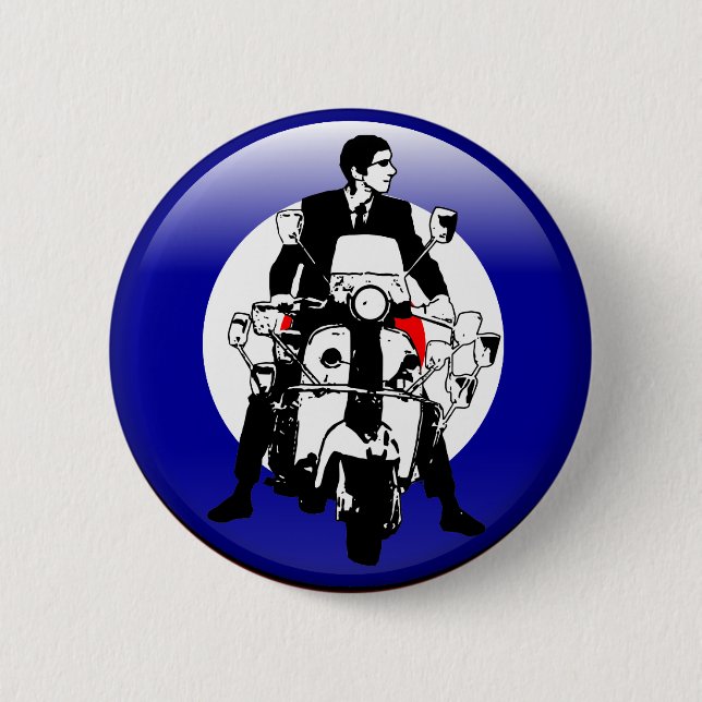 Sixties Mod on 3d target 6 Cm Round Badge (Front)