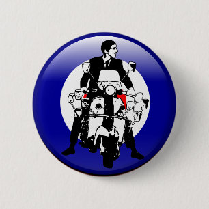 Sixties Mod on 3d target 6 Cm Round Badge
