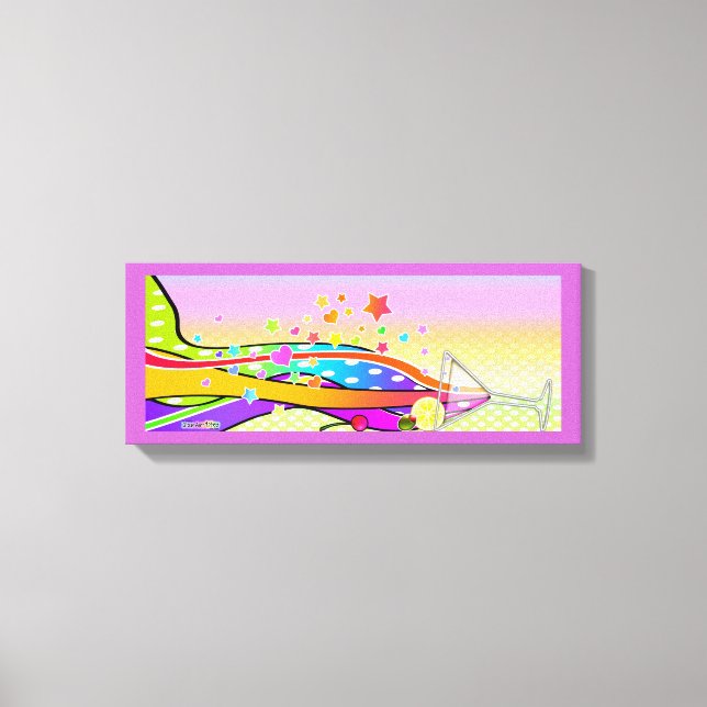 SIXTIES POP ART STYLE MARTINI CANVAS PRINT (Front)