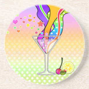 SIXTIES POP ART STYLE MARTINI COASTER