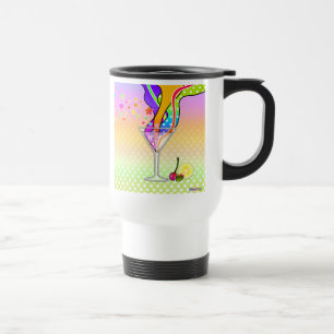 SIXTIES POP ART STYLE MARTINI TRAVEL MUG