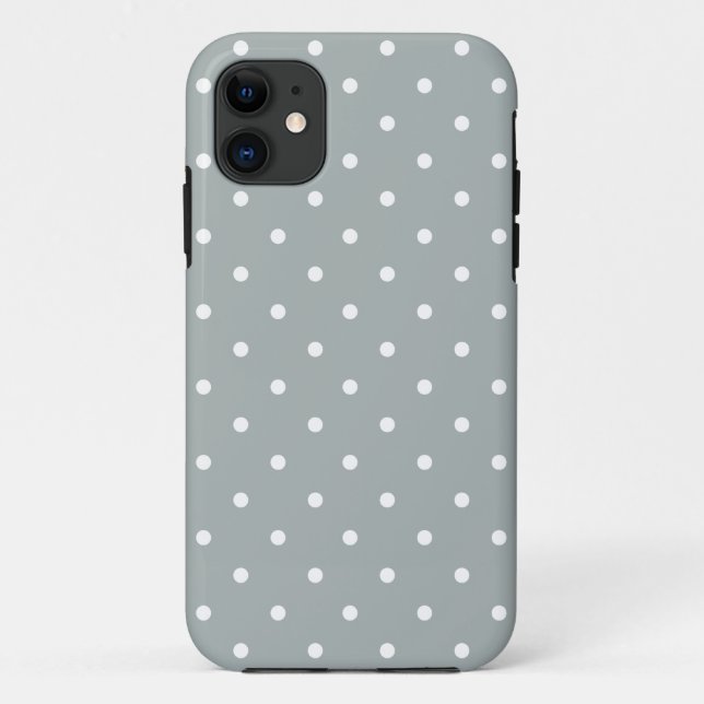 Sixties Style Grey Polka Dot iPhone 5/5S Case (Back)