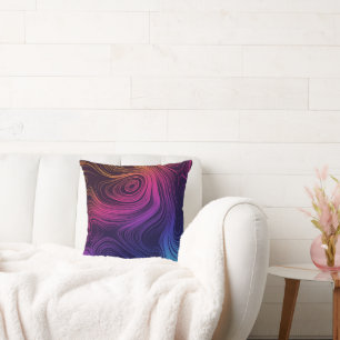 Sixties Vibe Circles & Swirls Cool Pattern Cushion