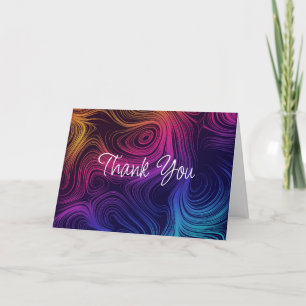 Sixties Vibe Circles & Swirls Pattern Thank You
