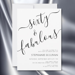 Sixty And Fabulous 60th Birthday Party  Invitation