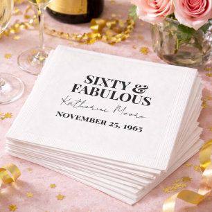 Sixty and Fabulous  60th Birthday Party Napkin