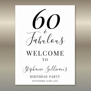 Sixty and Fabulous 60th Birthday Party Poster