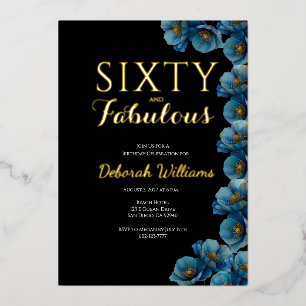 Sixty and Fabulous Blue Floral Birthday Party