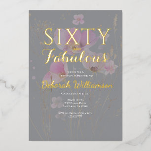 Sixty and Fabulous Pink Floral 60th Birthday Party