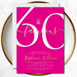 Sixty and Fabulous Script 60th Birthday Party 