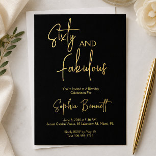 Sixty and Fabulous Script 60th Birthday Party