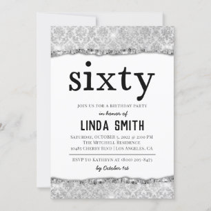 Sixty Diamond Birthday Invitation