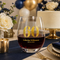 Sixty Elegant Blue & Gold 60th Birthday