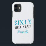 Sixty Hell Yeah! Turquoise 60th Birthday Case-Mate iPhone Case<br><div class="desc">Celebrate a fierce and fabulous 60th with this bold turquoise “Sixty Hell Yeah!” iPhone case. Perfect for the birthday queen who owns her milestone with style. Personalise the name for a gift that’s both protective and playful. Pairs perfectly with other items in the collection like mugs,  totes,  and drinkware!</div>
