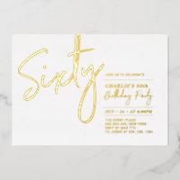 Sixty | Modern Lettering 60th Birthday Party