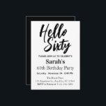 Sixty Modern Minimalist 60th Birthday Invitation<br><div class="desc">"Turning sixty is chic and sleek with our Minimalist 60th Birthday Invitation template. Simple yet striking,  editable,  printable,  and ready to roll out! Say hello to 60 in style!
#60thBirthday</div>
