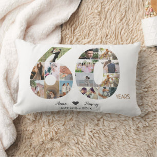 Sixty Year Wedding Anniversary Photo  Lumbar Cushion
