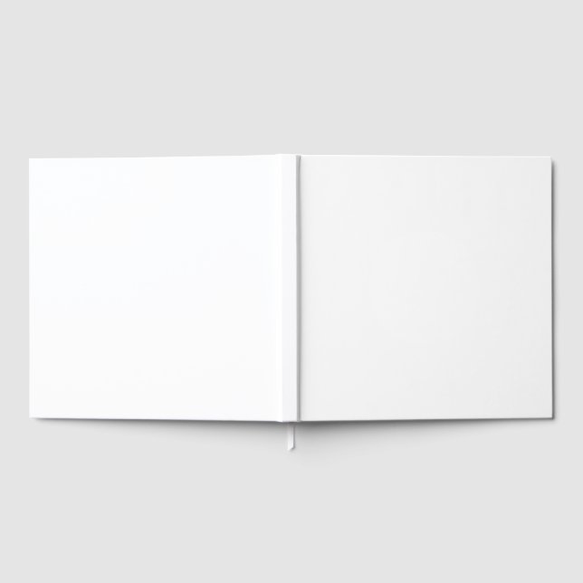 Size: 12" x 12", NullValue, Paper: Blank White 70 Guest Book (Full)
