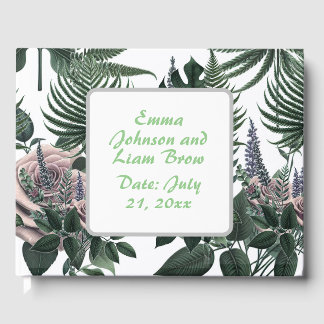 Size: 9" x 6", NullValue, Paper: White 70 lb Uncoa Guest Book