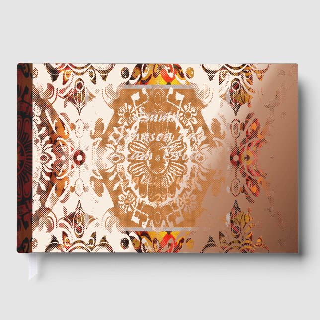 Size: 9" x 6", NullValue, Paper: White 70 lb Uncoa Guest Book (Front)