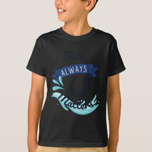 Size Always S Fishing Gear. Sticker T-Shirt