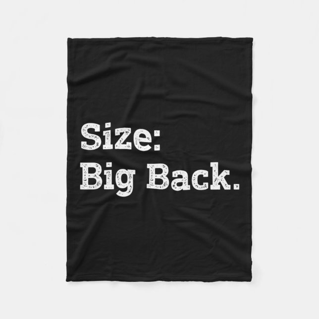 Size Big Back Funny Sarcasm Sticker  Fleece Blanket (Front)