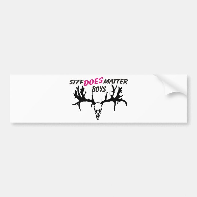size does matter bumper sticker (Front)