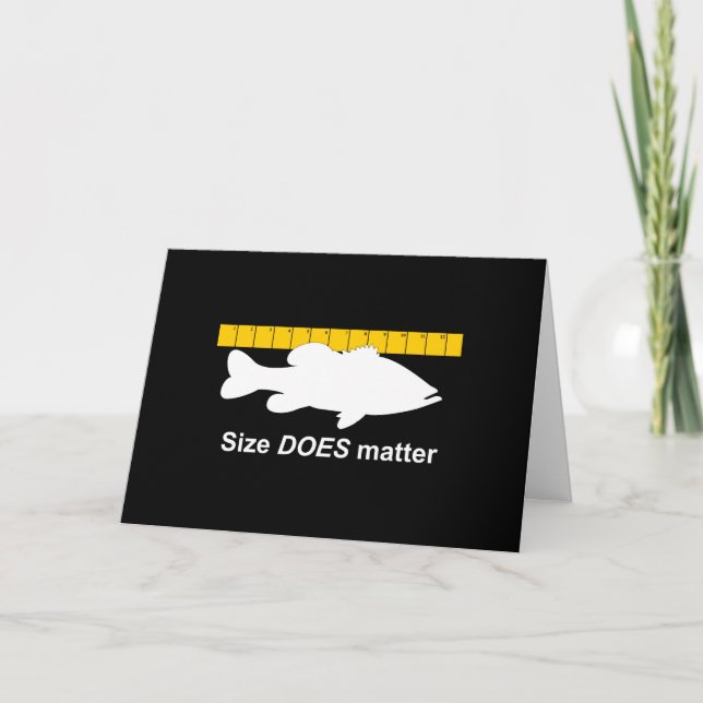 "Size Does Matter" - Funny bass fishing Card (Front)
