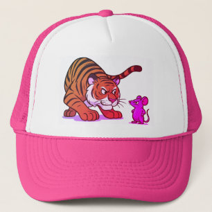 Size Doesn’t Scare Me – Mouse vs Tiger Showdown" Trucker Hat