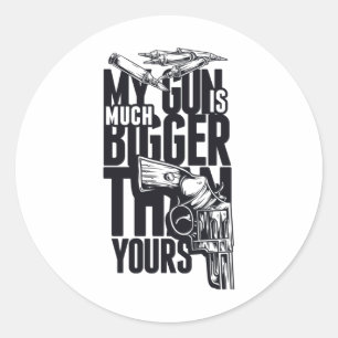 Size Doesn't A Playful Gun Comparison Sticker