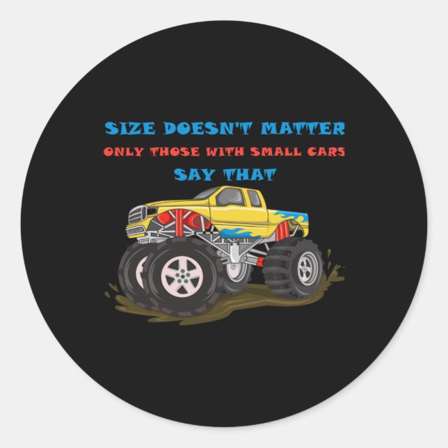 Size Doesn't  Classic Round Sticker (Front)