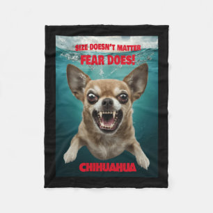 Size Doesn't ...fear Does! Sticker  Fleece Blanket