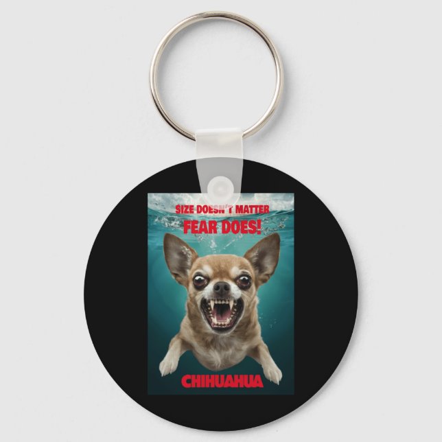 Size Doesn't ...fear Does! Sticker  Key Ring (Front)