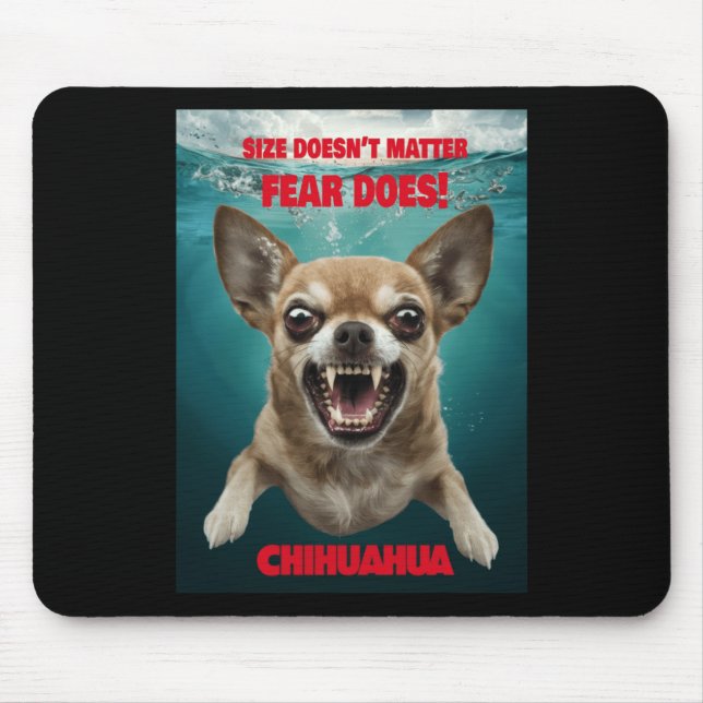 Size Doesn't ...fear Does! Sticker  Mouse Pad (Front)