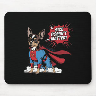 Size Doesn't Superhero Chihuahua Sticker Mouse Pad