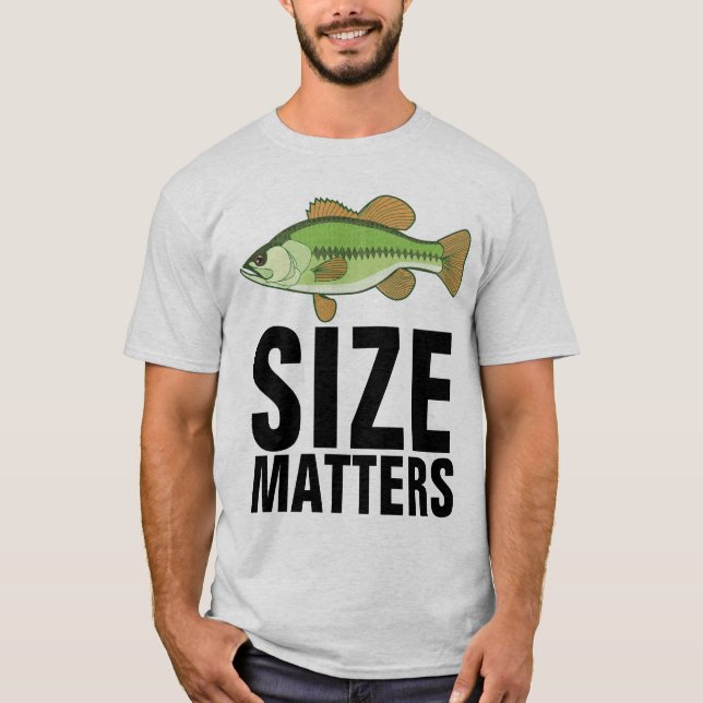 SIZE MATTERS Funny FIshing T-Shirts (Front)