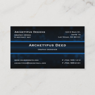 Sizzle Business Card - Blue